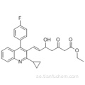 6-heptenoesyra, 7- [2-cyklopropyl-4- (4-fluorofenyl) -3-kinolinyl] -5-hydroxi-3-oxoetylester, (57187664,6E) - CAS 148901-69-3